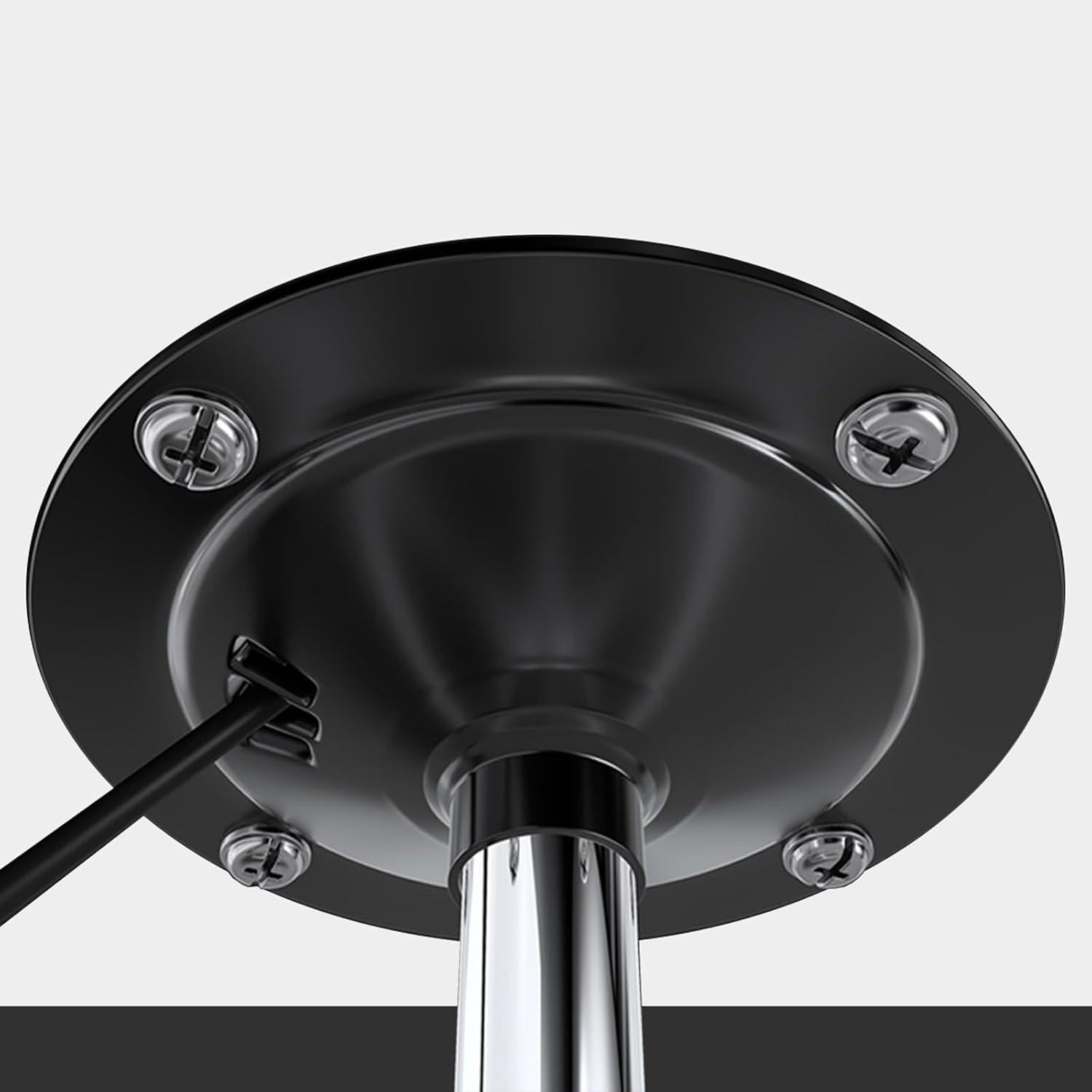 360° Swivel Stool Chair with Wheels- Durable Rolling Round Stools,Height Adjustable,Versatile for Shared Coworking Spaces(Black)