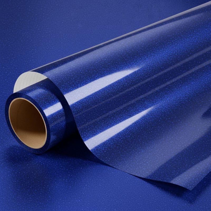 Covering bleu nuit pailleté adhésif thermoformable DIMEXACT haute finition pour tout support