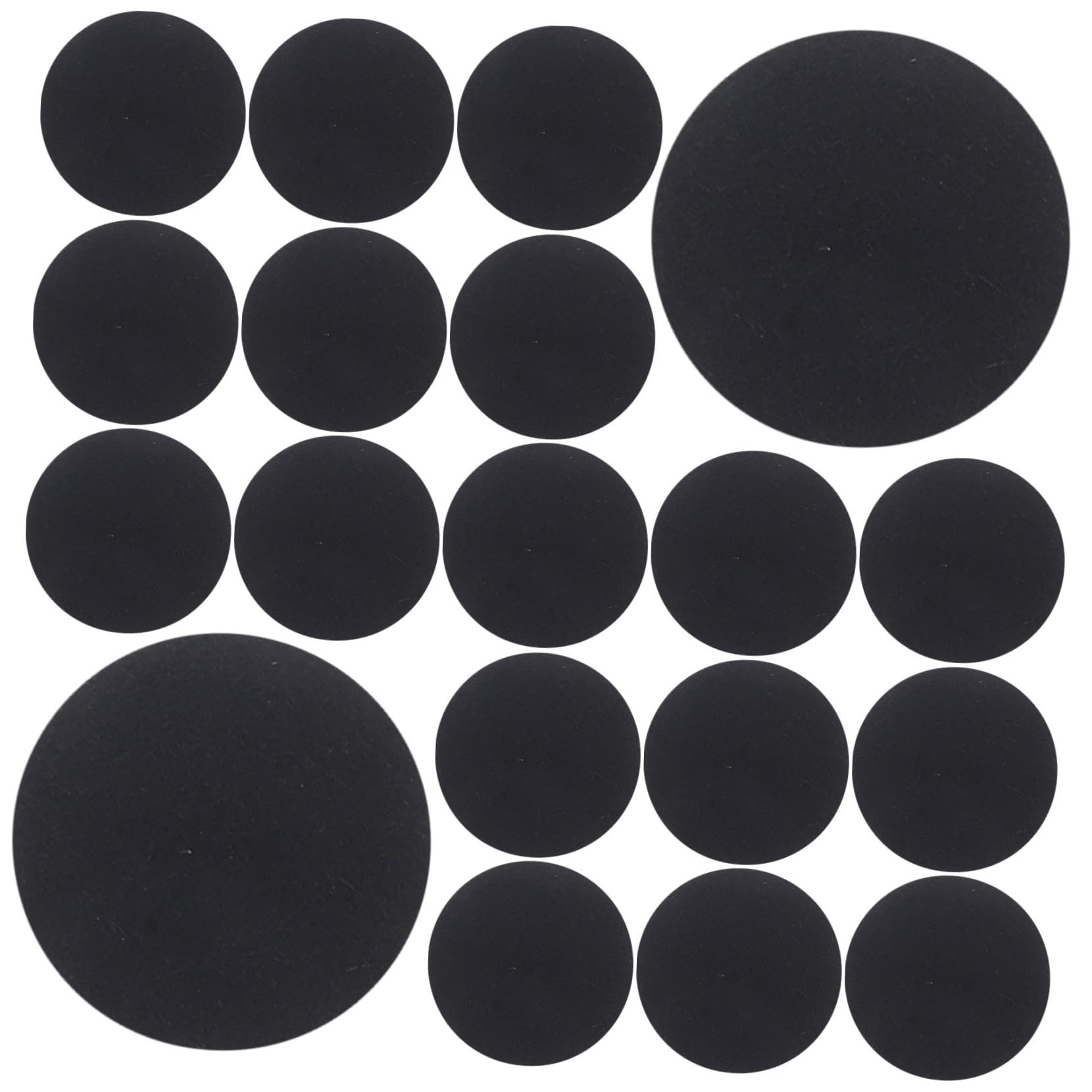 NUOBESTY 2500 Piezas de puntos ondulados moda pegamentos Accesorios diy Puntos adhesivos de fieltro decor círculos de fieltro adhesivo almohadillas de fieltro para ropa sintió Black
