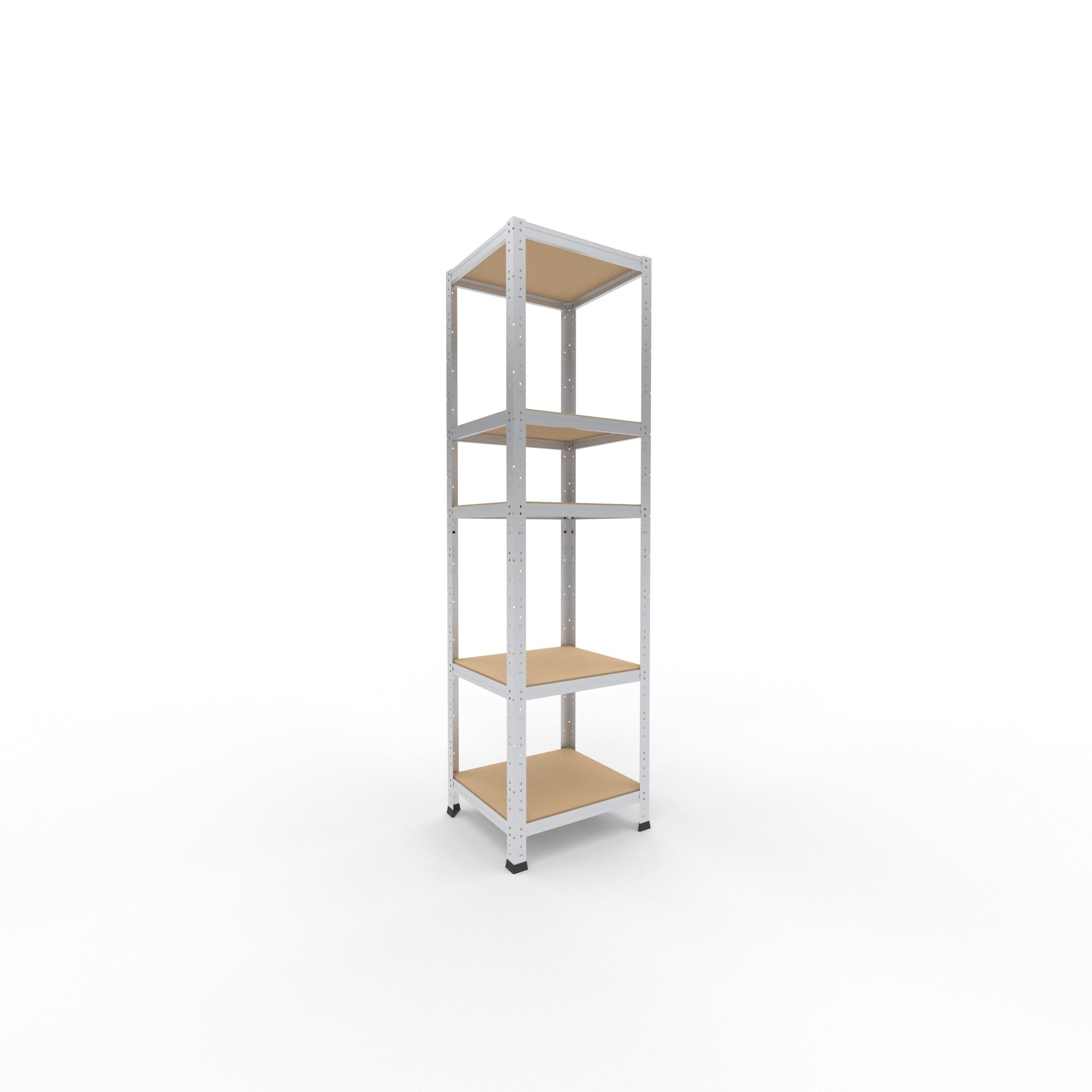 shelfplaza® 180x50x45cm HOME Scaffale metallo per carichi pesanti zincato con 5 ripiani con 175kg capacità di carico/Scaffali in metallo per garage come scaffali per ripostiglio o officina