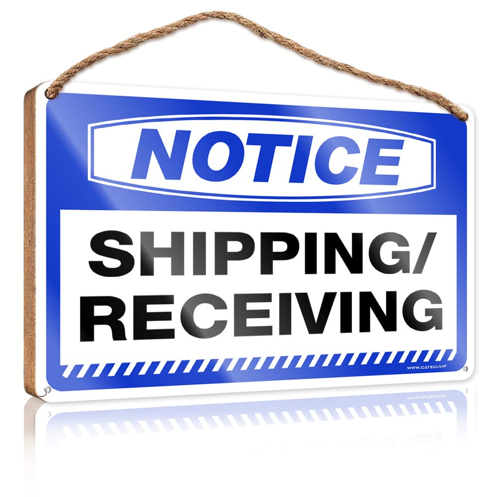 Wooden Decorative Plaque Notice Shipping Receiving Wooden Sign(23X35CM)