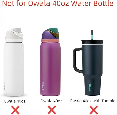 Miniatura 3 de 4 popotes de repuesto para Owala de 24 onzas, 32 onzas, popotes reutilizables con cepillo limpiador compatibles con botella de agua Owala FreeSip,