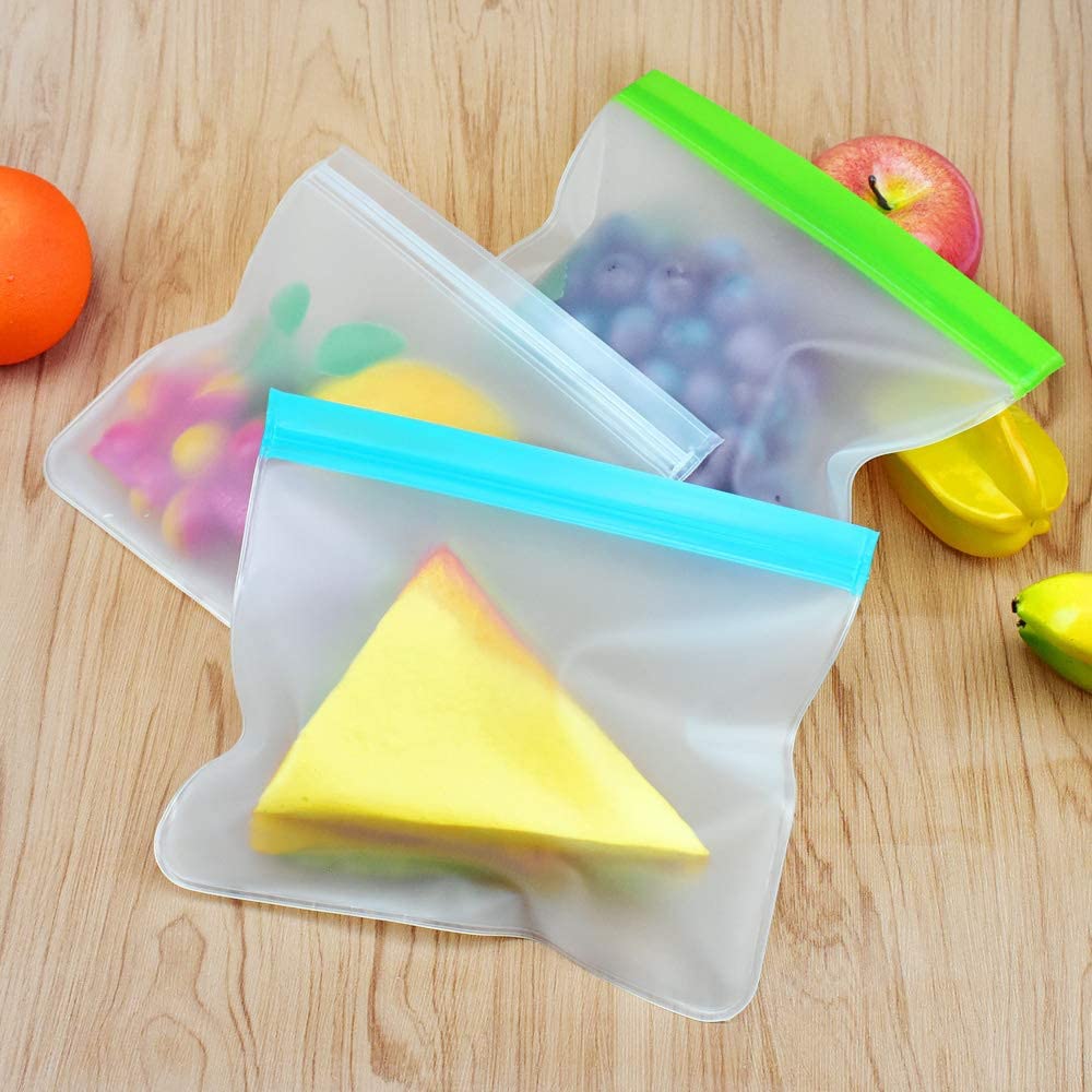 Lot De 8 Sacs De Rangement Alimentaires Réutilisables En