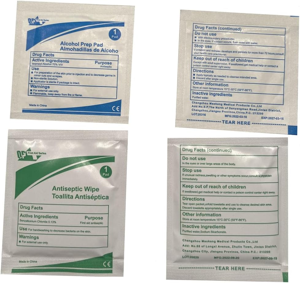 First Aid Kit Refill - 100 Piece - Extra Replacement Supplies for First Aid Kits, Loose Packed Restock Supply Pack