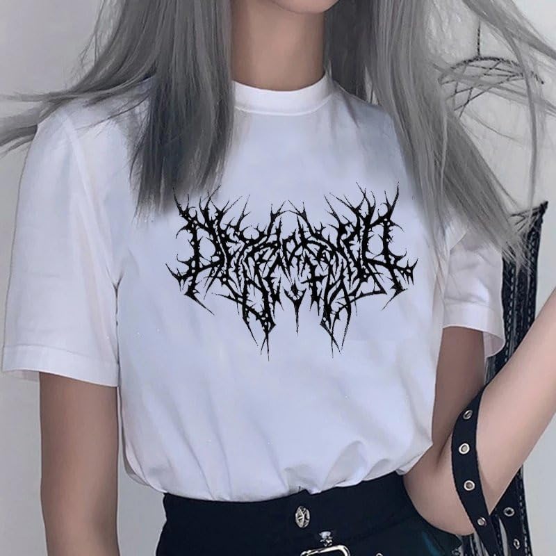 Gothic T-Shirt Unisex Oversized Graphic Tee Cotton Blend Short Sleeve Top Streetwear Casual Shirt - Image 2