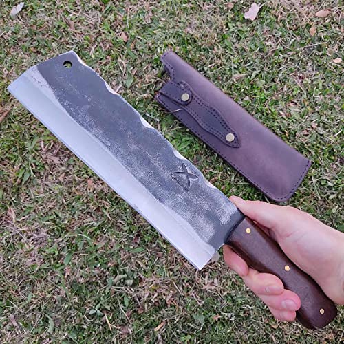 Facas Zanline Faca Cutelo Artesanal Estilo Antigo Aço Carbono 1070 Lâmina 25cm Bruto