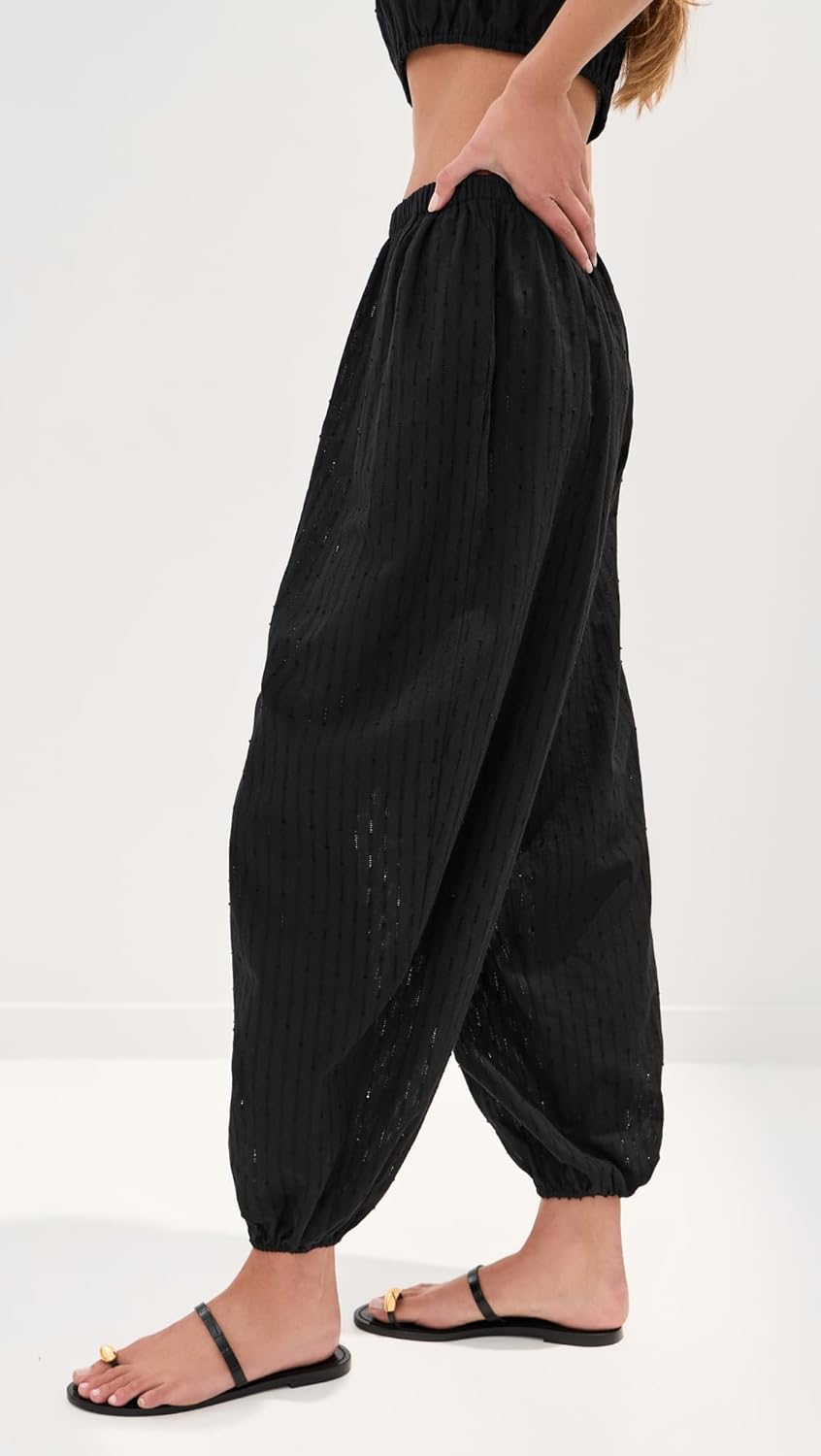 LE BOP Women's Andi Oversized Eyelet Balloon Pants