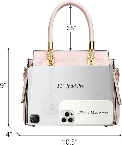 Miniatura 6 de KKXIU Stylish Women Satchel Purses and Handbags Vegan Leather Top Handle Shoulder Crossbody Bag