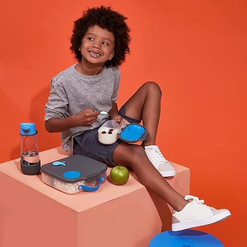 Miniatura 2 de b.box Snackbox y botella de agua aislada de 12 onzas  Mini caja Bento a juego + termo para niños  Color pizarra azul  Capacidad Snackbox 12oz,