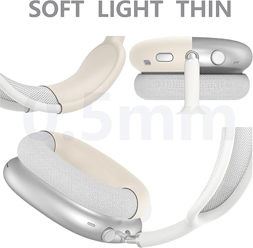 Miniatura 4 de Funda y estuche de silicona 3 en 1 para auriculares Apple Airpods Max, estuche duro para AirPods Max y funda para almohadillas Estuche y cubierta