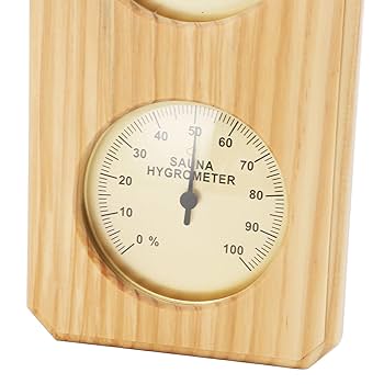 ALLOMN Sauna Thermometer & Hygrometer 2-in-1 Wood Accurate Digital Thermometer Hygrometer Hygrometer Sauna Hammam Thermometer Hygrometer Hygrometer For Workshop, School, Market, Warehouse
