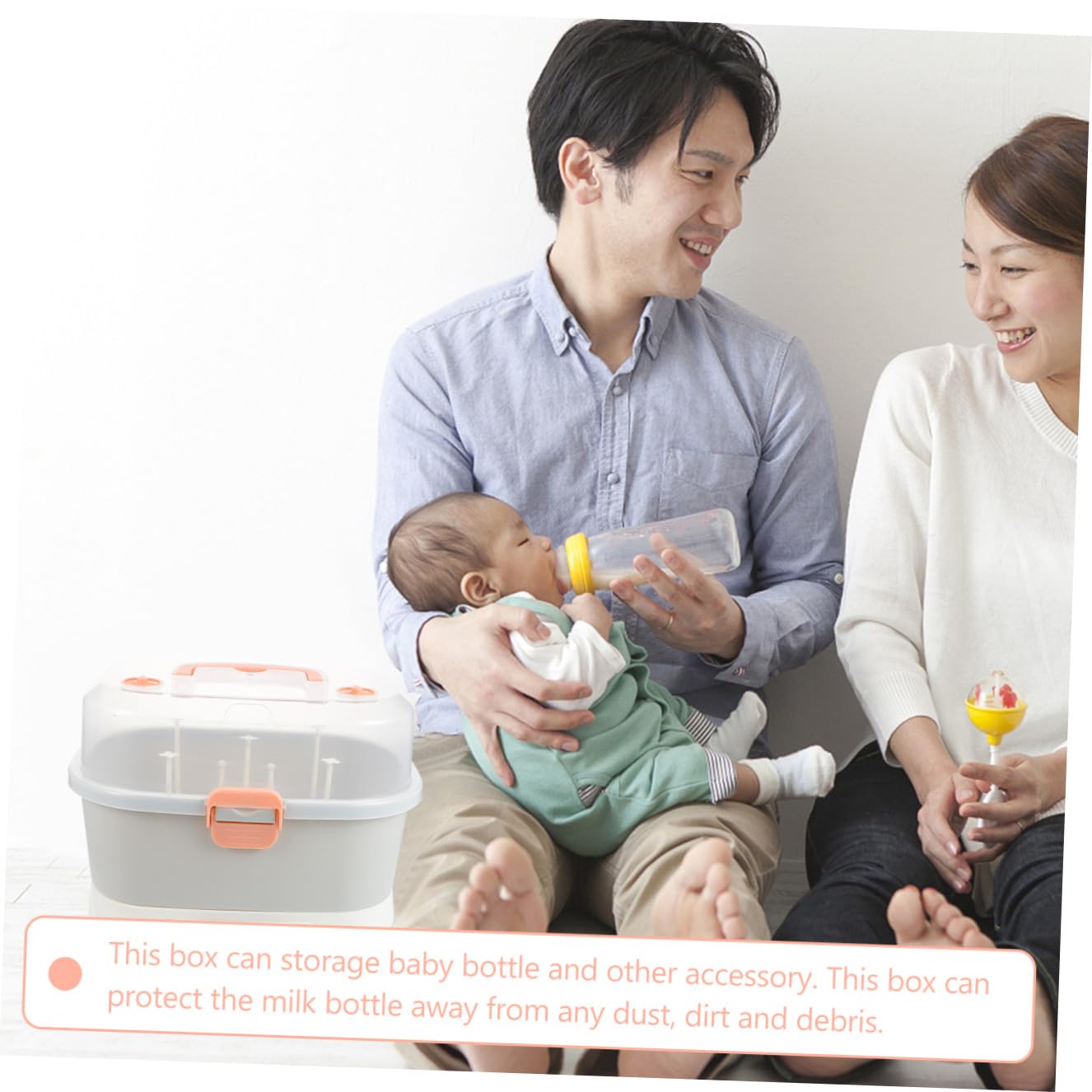 Toyvian Große Aufbewahrungsbox für Babyflaschen aus Pp, Tragbar | Reise und Outdoor Einsatz, Leichtes Format, Hält Utensilien Ordentlich