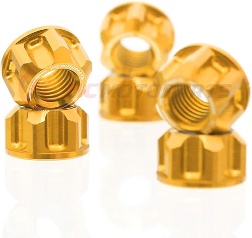 Miniatura 6 de Juego de tuercas de piñón trasero de carreras compatible con MT-07 MT-09SP XSR 700 XSR 900 MT-09 Tracer FZ09 (dorado)