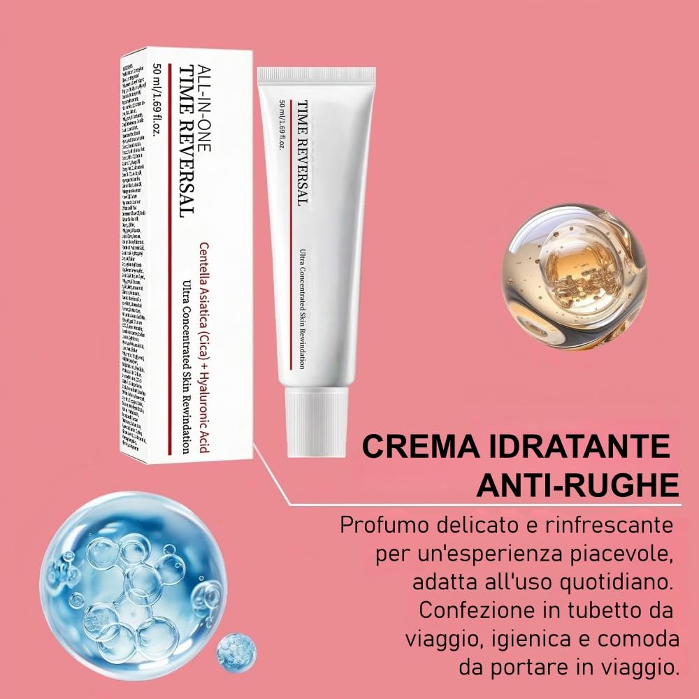 Kumiara Crema Age Reset 50 ml per Donne and Uomo, Anti - Rughe, Idratante, Anti - Invecchiamento, Calmante e Nutriente, Adatto a tutti i tipi di pelle