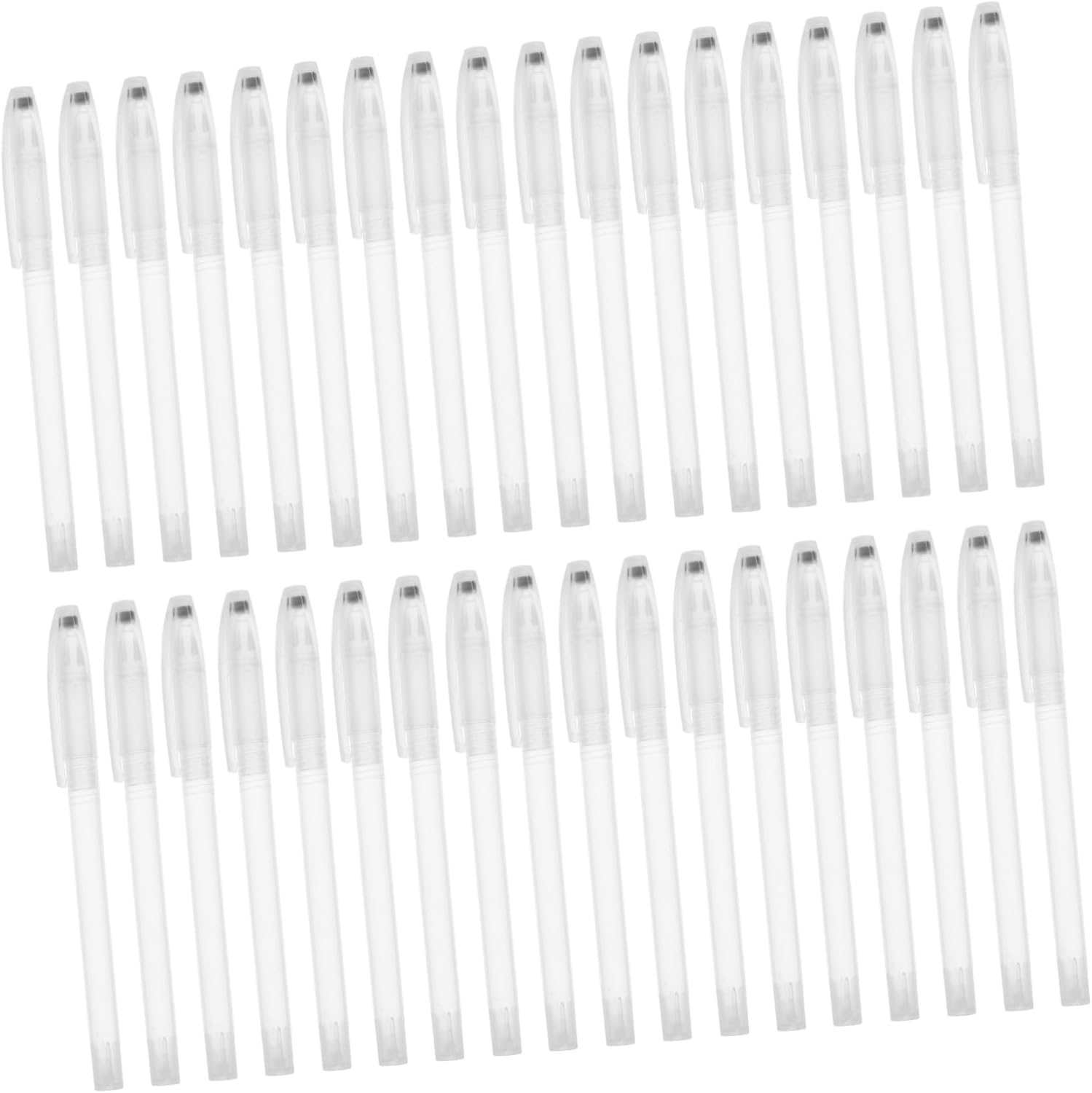 Gadpiparty 100PCS Transparent Pen Cases Empty Gel Pen Holders for Students Office Use Compatible with Various Refills for Daily Stationery Needs