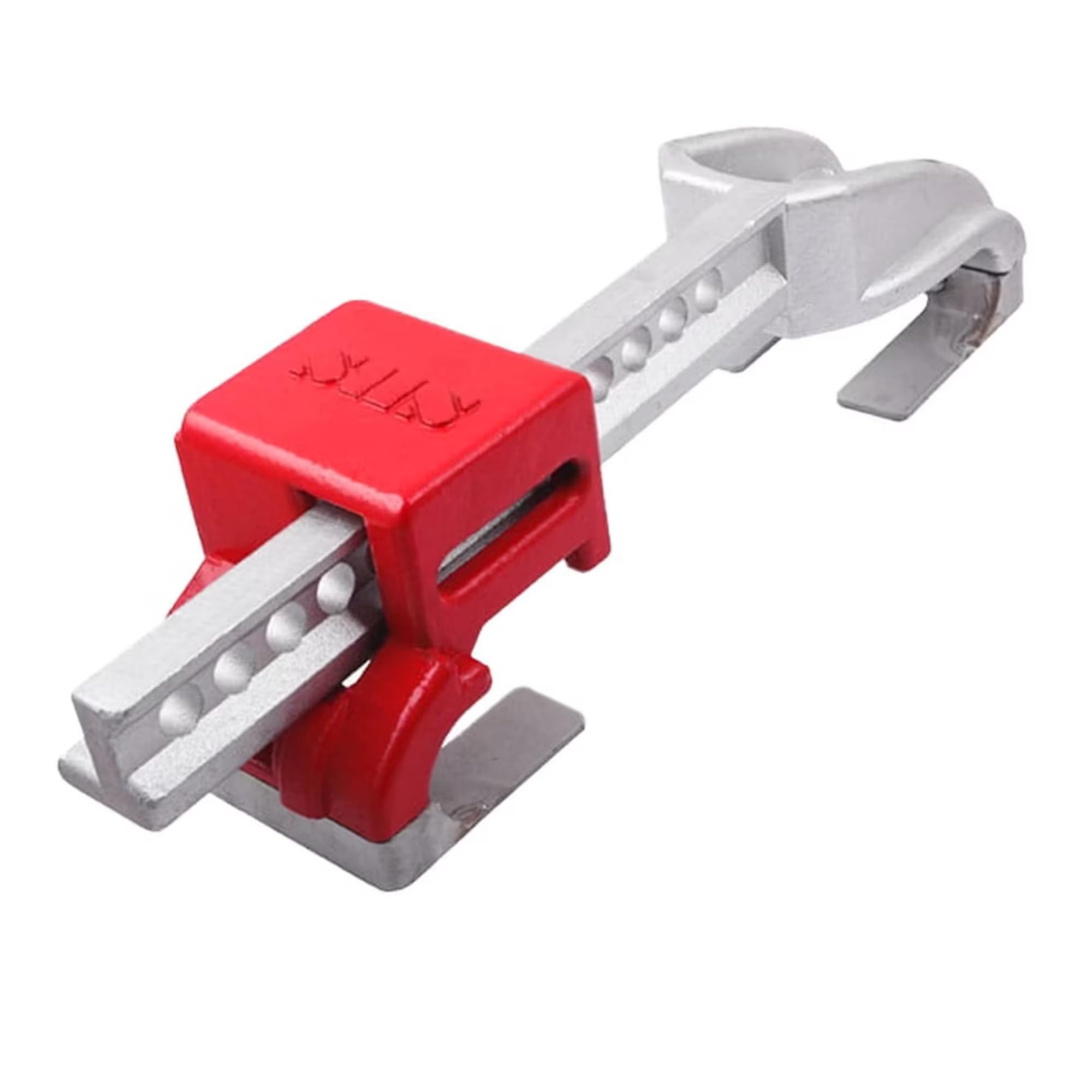 PVS, Zabezp. SBS COBRA, Kłódka ABLOY PL358, Reg. 230-460 mm, Czerwona | Stal ocynkowana, Regulacja 230-460 mm, Kłódka ABLOY PL358 EN kl.5, Do kontenerów i naczep prętowych, Szybki montaż, Czerwona