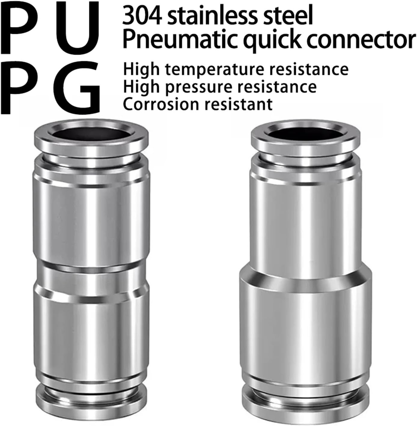Quick Connect Air Hose Fittings, 2PCS PU PG Pneumatic Quick Connector Hose Air Pipe Connection 4-16mm Straight Reducing(PG16-12)