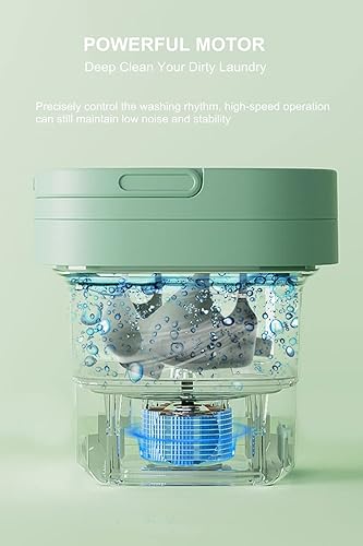 Miniatura 4 de Pequeña lavadora portátil, mini lavadora de 9 litros de alta capacidad con 3 modos de limpieza profunda para ropa interior, ropa de bebé o artículos