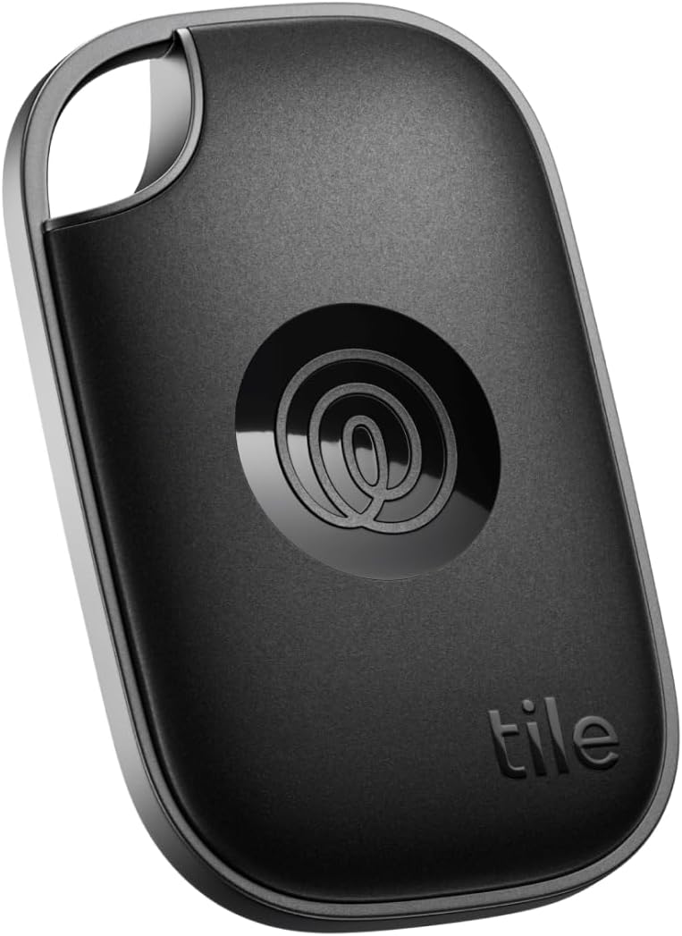 Tile by Life360 Pro - Powerful Bluetooth Tracker, Key Finder and Item Locator for Keys, Bags and More, Both iOS and Android Compatible, Phone Finder, Pack of 1 (Black)