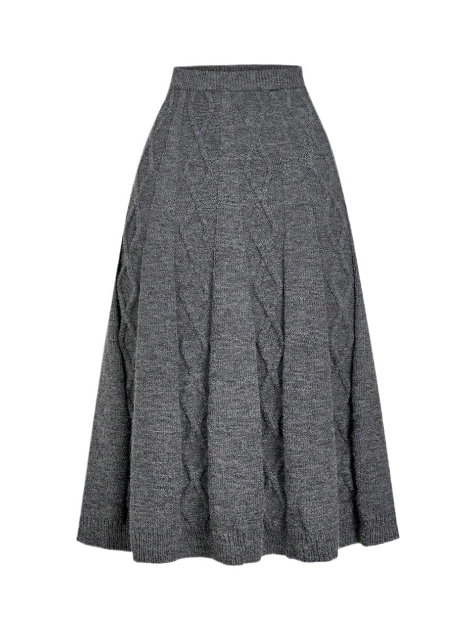 Womens Trendy High Waist Knit Color Skirt and for Midi Skirt
