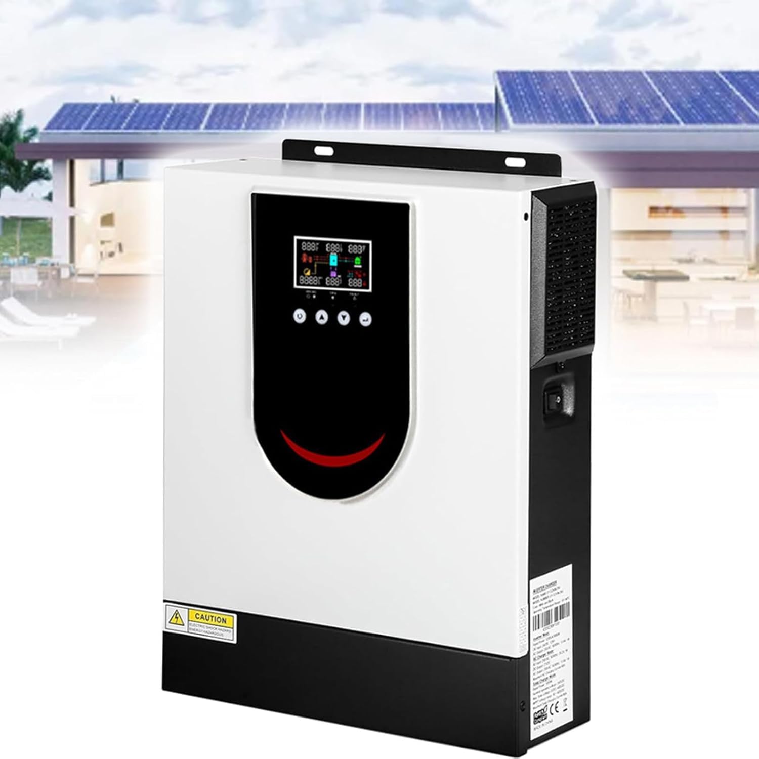Hybrydowy Falownik Solarny 2000W/3200W z MPPT 80A - Czysta Sinusoida do Zasilania Awaryjnego w Domu, Kamperze, Łodzi i Domku - Automatyczne 12V/24V, dla Akumulatorów Litowych i Ołowiowych
