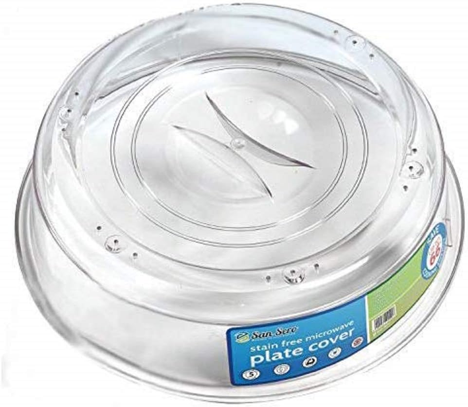 Best Vented Microwave Cover - Splatter Guard- Save 66% Energy and Time - High Temperature Polycarbonate - British Made - UL Approved