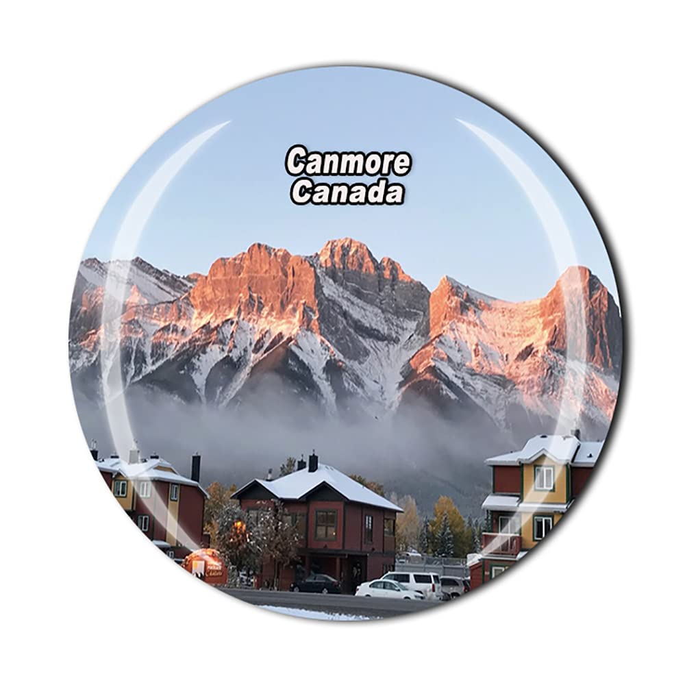 Wedare Magnet SouvenirCanada 3D Canmore Fridge Crystal Glass Travel Collection Gift Home Kitchen Decoration