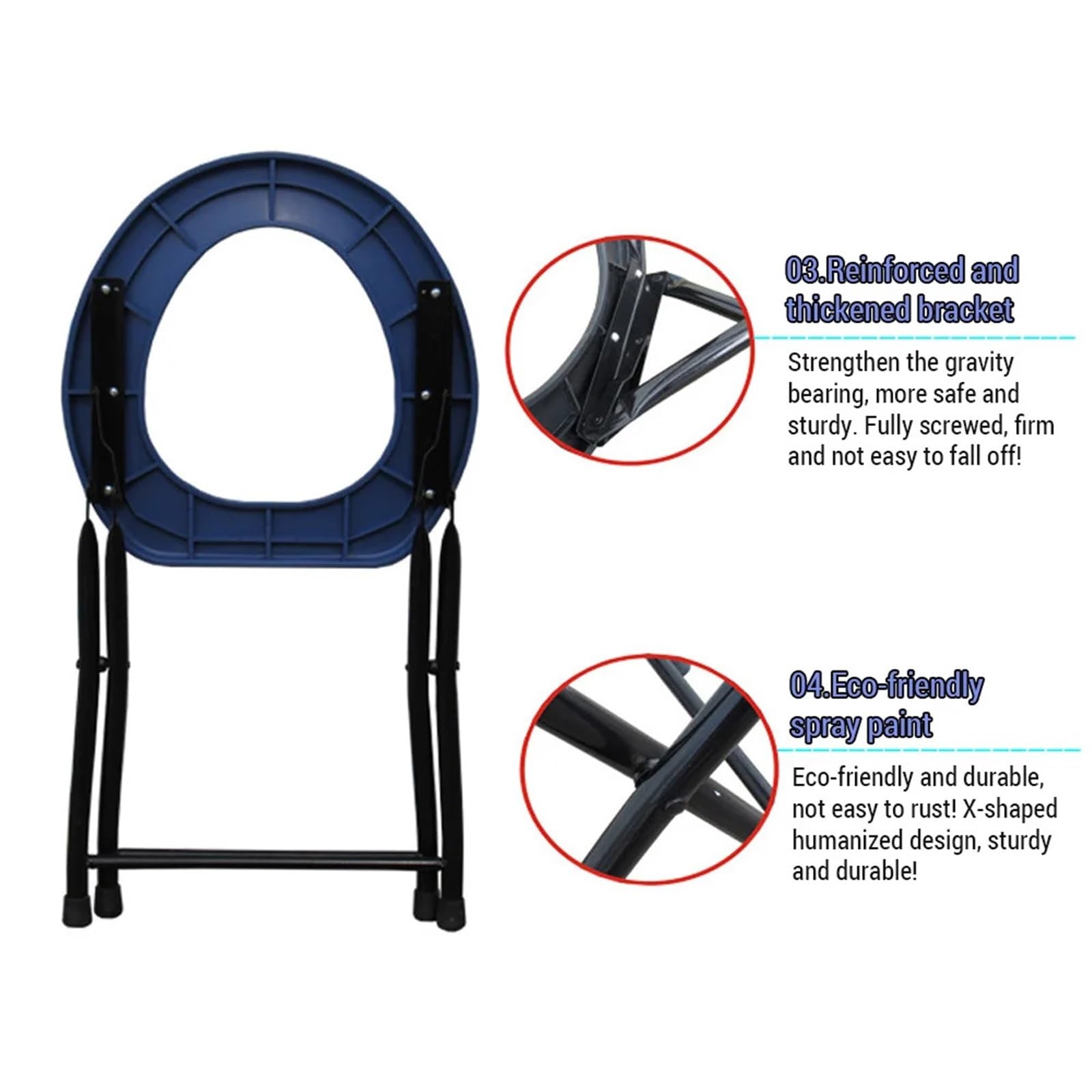 Baño Portátil, Asiento De Inodoro Plegable Portátil Al Aire Libre para Viajar Y Acampar