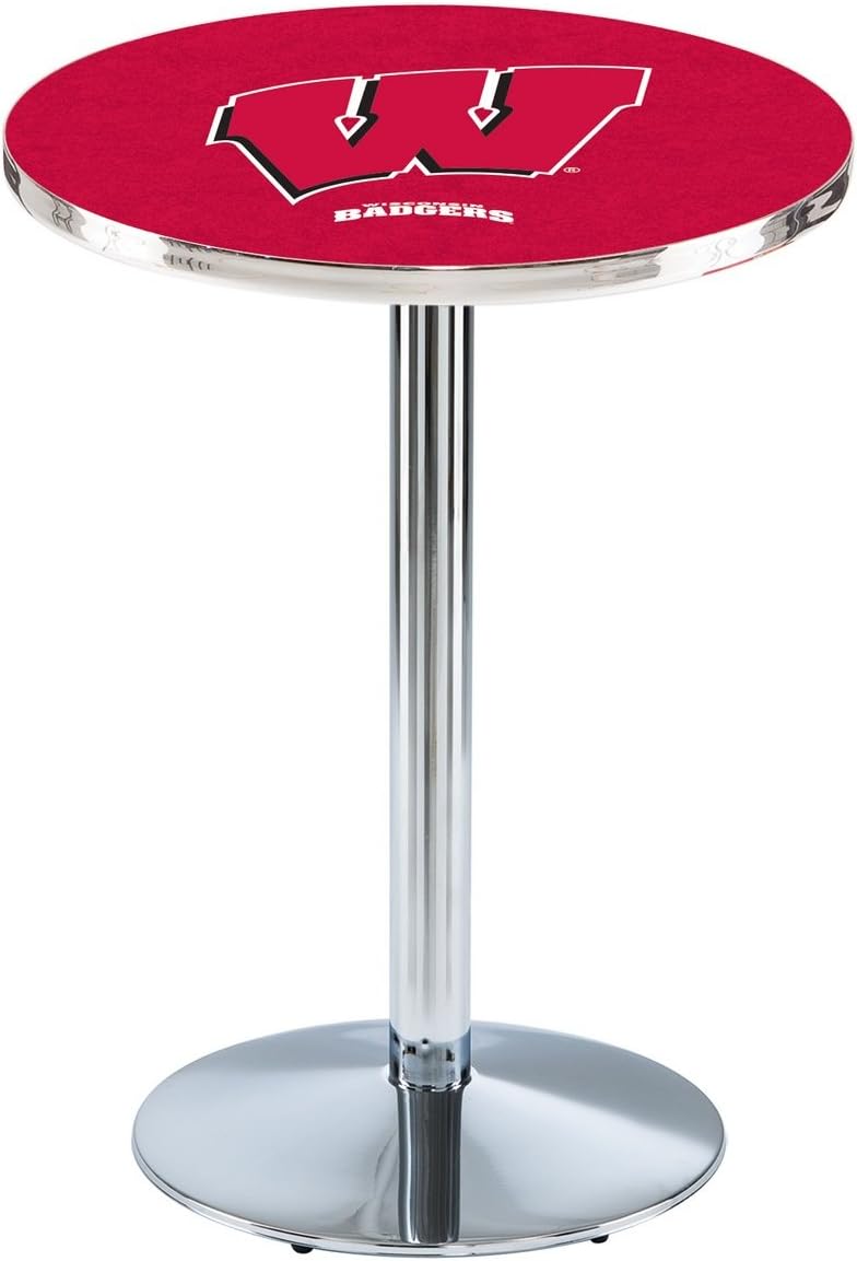HBS L214-42" Chrome Wisconsin W Pub Table by Holland Bar Stool Co.