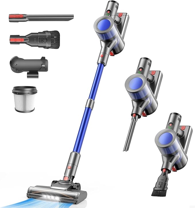 Dzaki Cordless Vacuum Cleaner with LED Display and 50KPA Suction