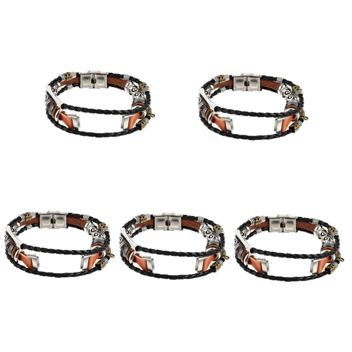 UPKOCH 2Pcs Bracelet Miss Cuir Perlé Folk-Custom