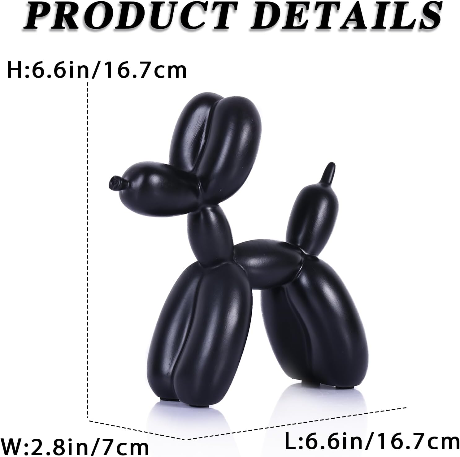 Black Balloon Dog Decor,Balloon Dog Statue,Balloon Animal Decor,for Shelf Decor Preppy Room Decor,Cute Statue Home Decor, Bedroom Modern Sculpture Desk Decor, Decorations Figurines