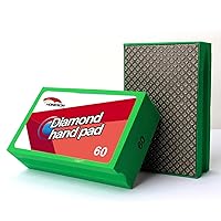 Vista 5 de 8 unids/set diamante mano lijado almohadillas pulir bloques para hormigón piedra de vidrio granito mármol grano 60-7000