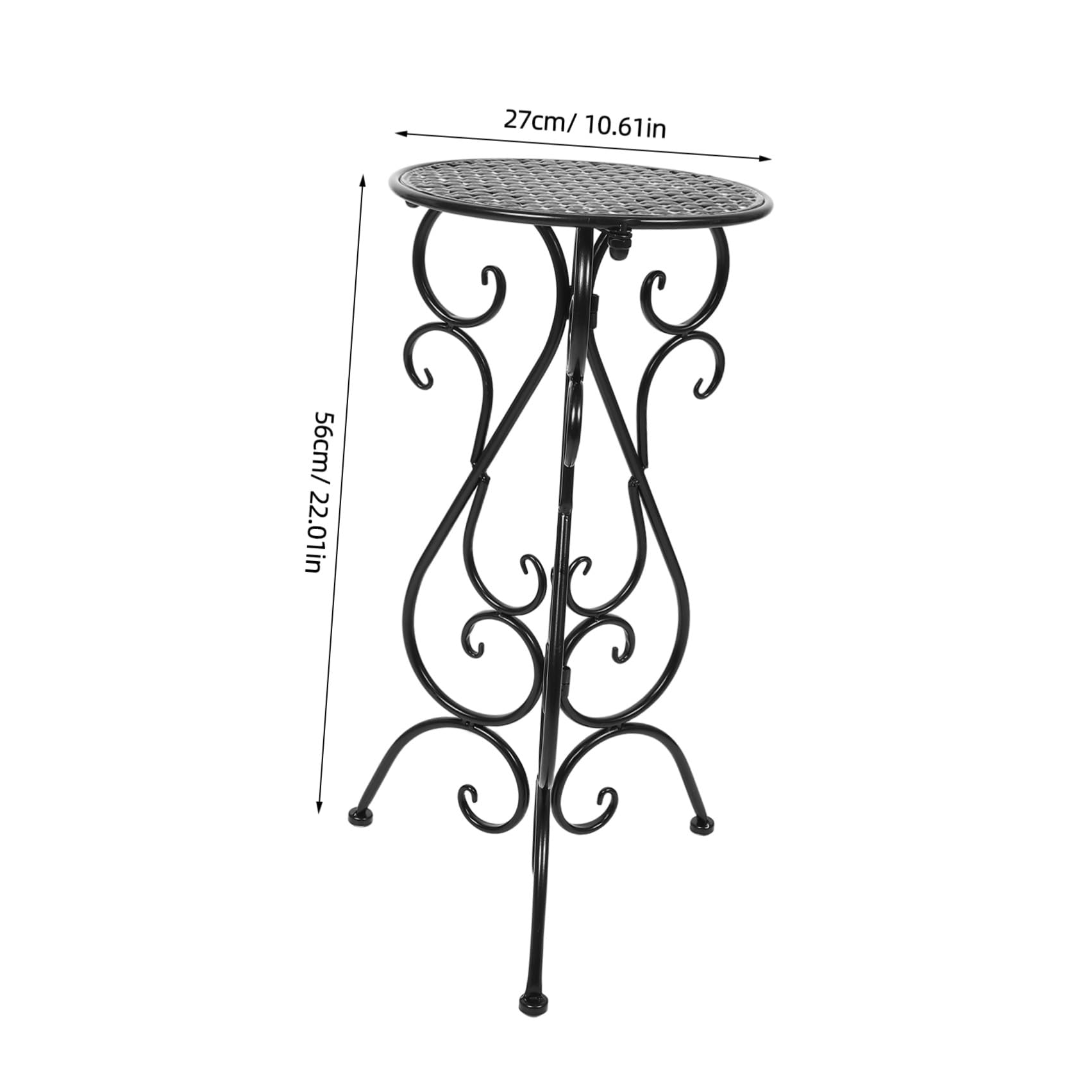 EXCEART Soporte para Baño de Aves de Hierro Negro de 22 Pulgadas Base Ancha y Diseño de Tripié Estable para Patio y Porche