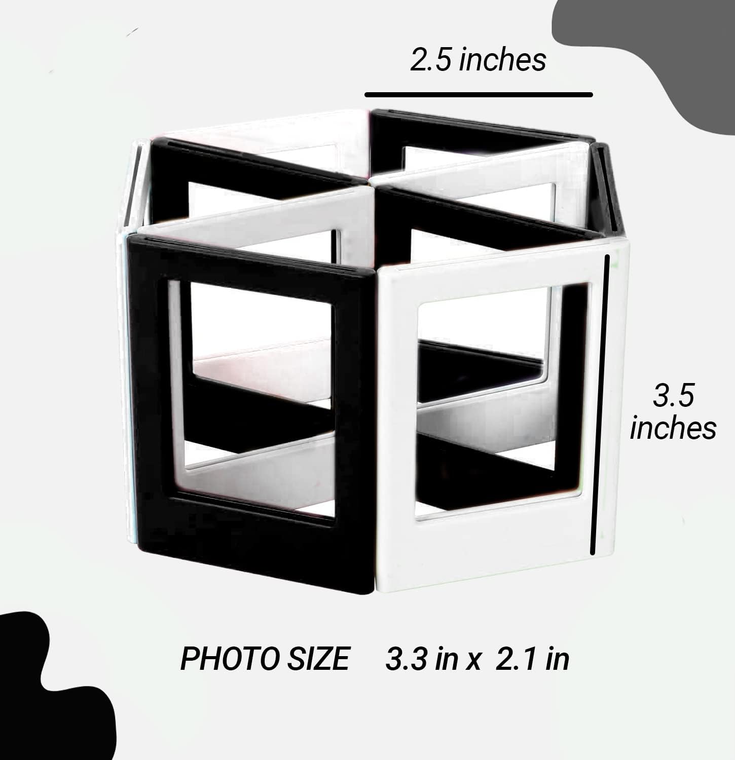 Magnepix Picture Frame (Set of 2, Black & White + Assorted Colors)