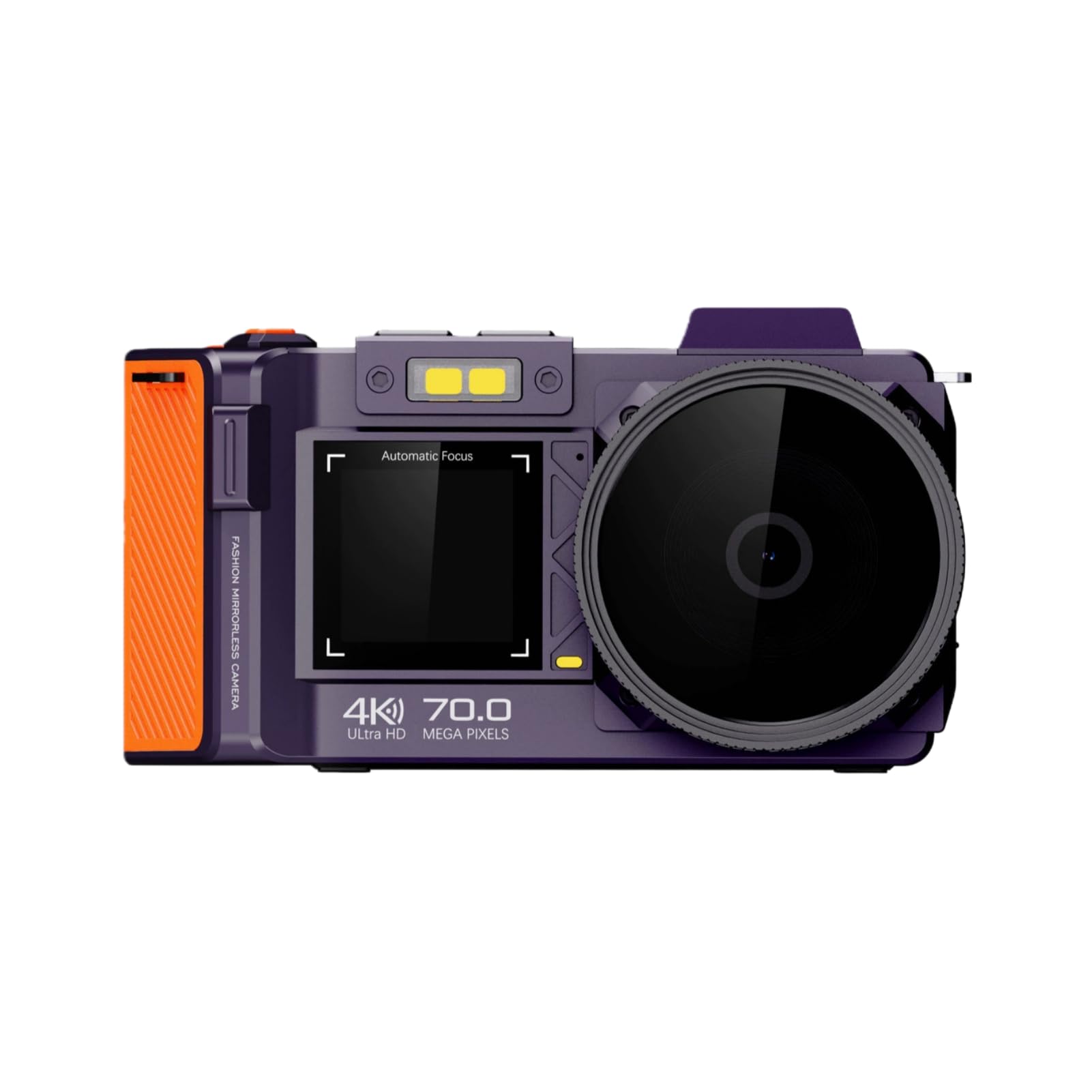 Tangxi 4K 70MP Digital DSLR Camera for Photography, F1.8 Autofocus &amp; 50X Zoom Vlogging Camera with Double Screen, Time Lapse and Slow Motion, WiFi Support (Violet)