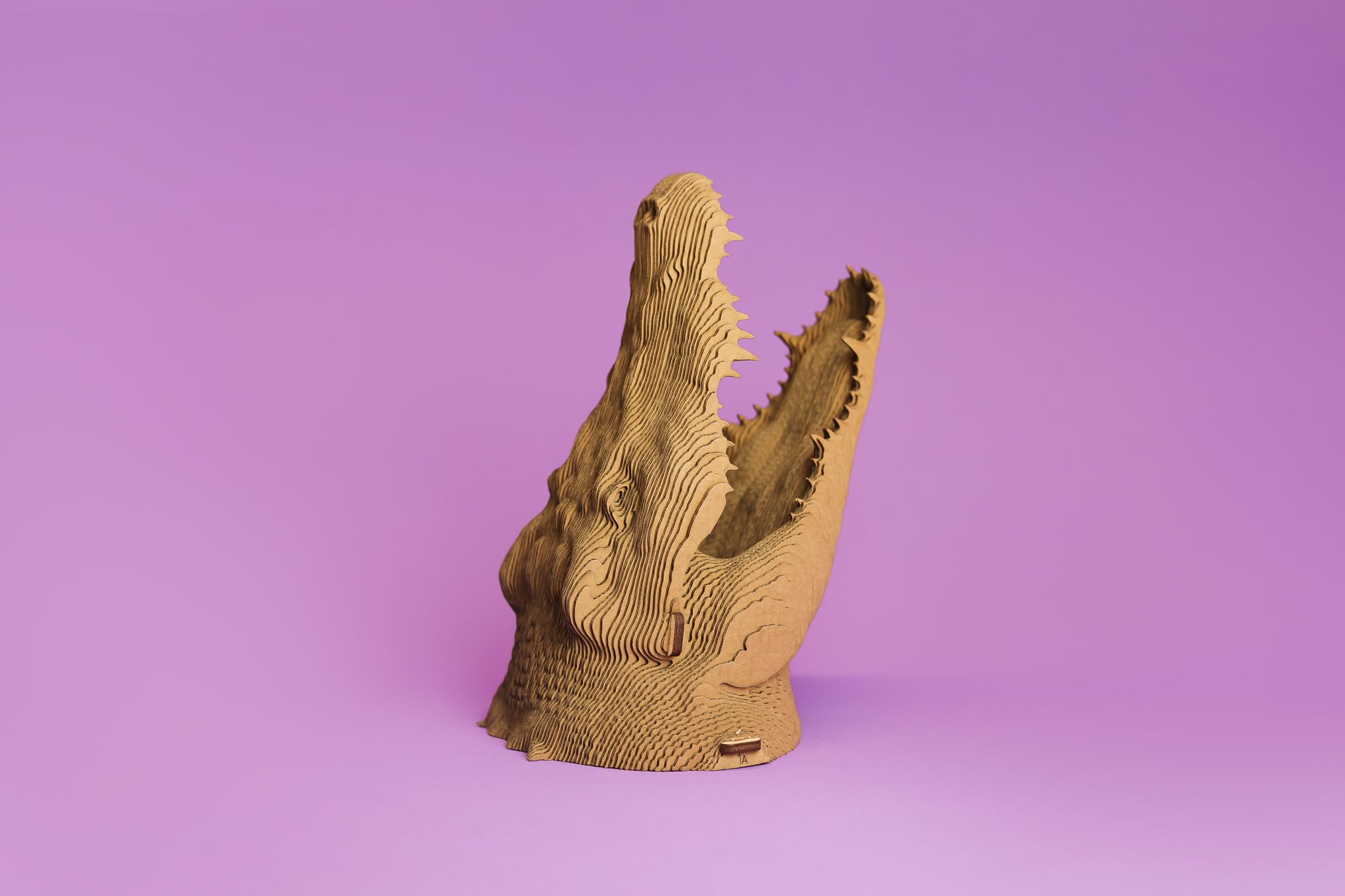 CARTONIC 3D Puzzle Set - Recycled Cardboard Crocodile Pattern - Fun and Engaging Activity for All Ages - Image 3