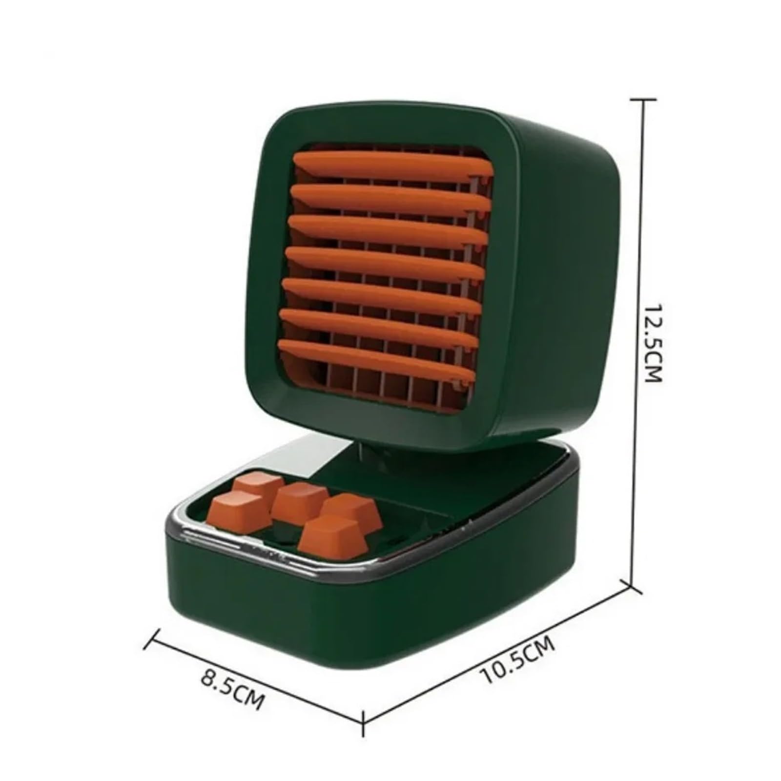 Aire Acondicionado PortáTil Mini Ventilador Inspirado En Una Consola De Juegos Retro con Función De Pulverización For Un Enfriamiento Rápido FáCil De Usar(Blue)