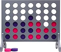 Vista 48 de Tailgating Pros Cuatro Gigante Gris Premium en una Fila con Estuche de Transporte - Juego de Patio Exterior Jumbo de Gran Tamaño - Conecta Múltiples