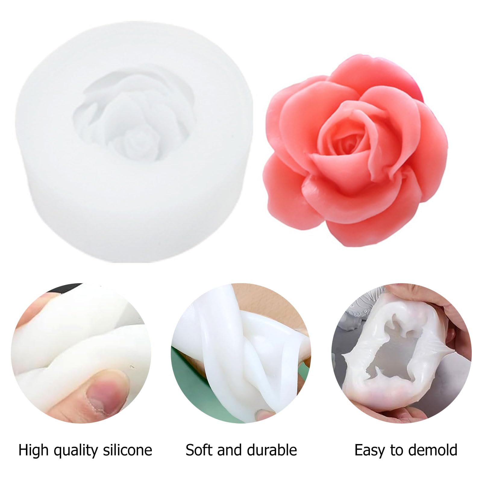 Kaiserhoff-Stampo profondo in silicone a forma di fiore in 3 colori