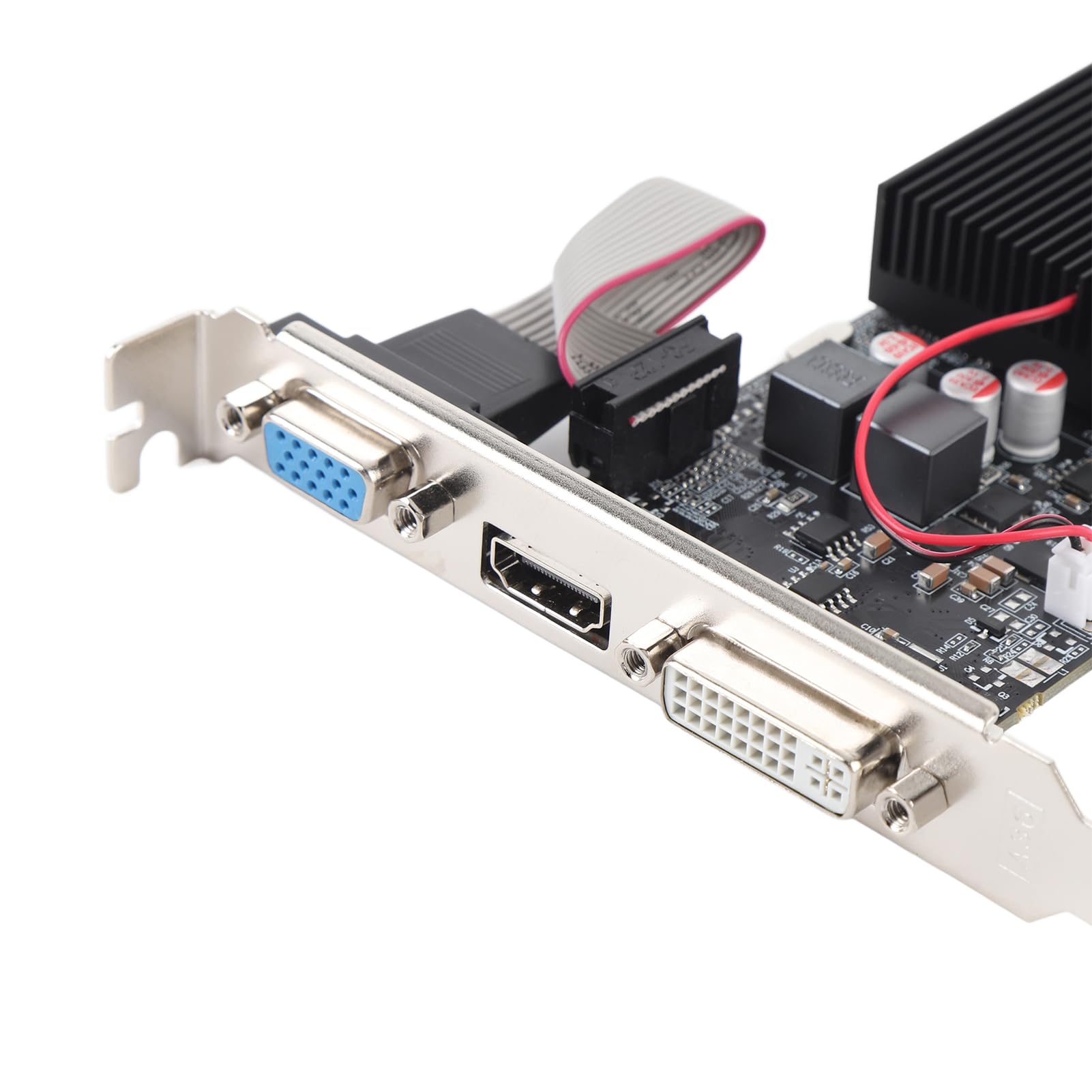 Annadue Scheda Grafica GT 610 1 GB DDR3, Scheda Video da Gioco PCI Express 2.0 X16, 64 Bit 500MHz 600MHz, GPU di Livello Entry per PC con W 7 8 10 11 per Linux