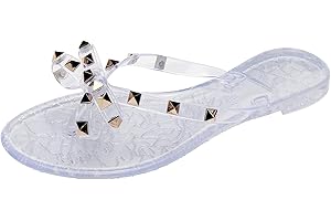 Sparklingly Clear Lilac Studded Sandals For Women