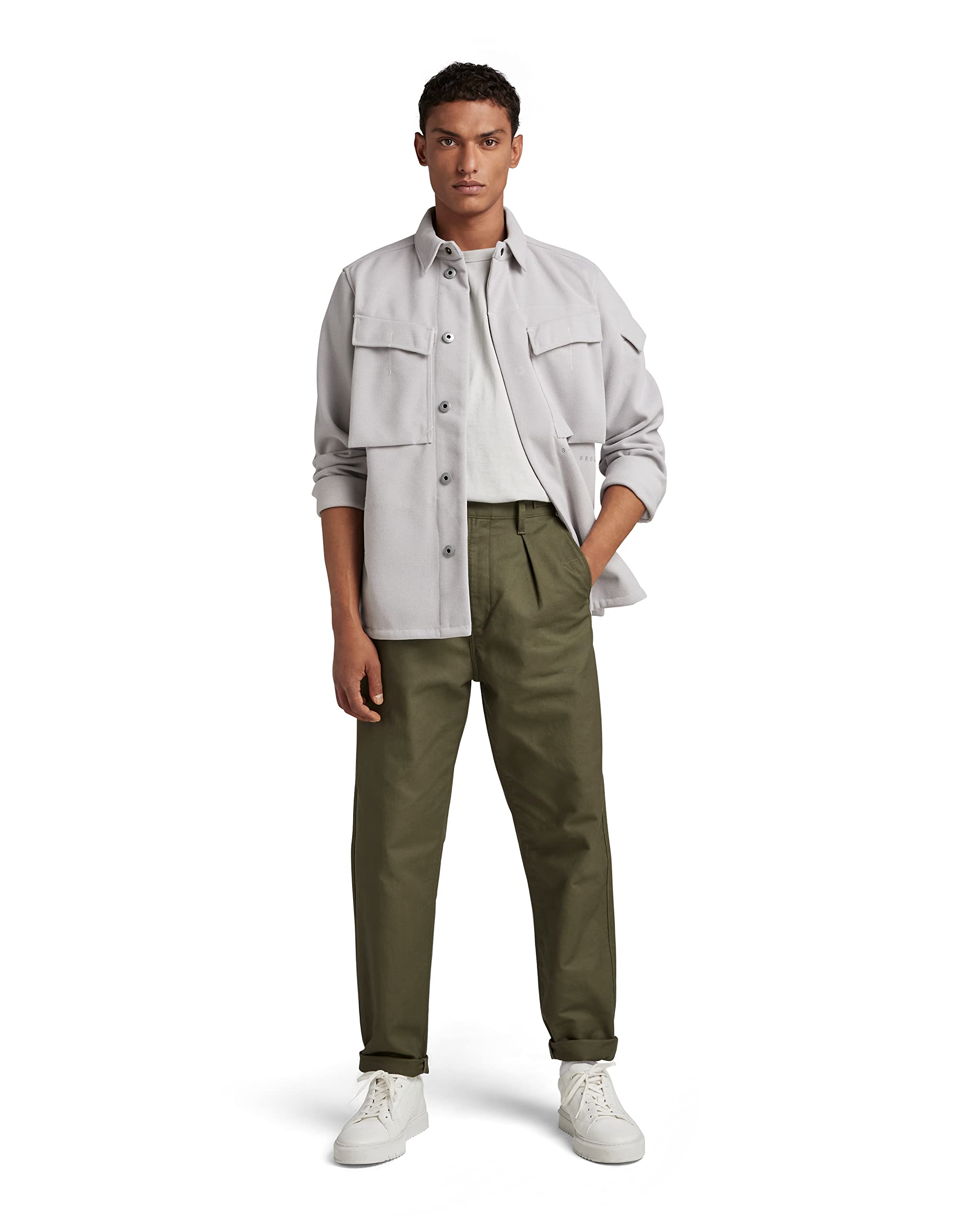 G Star Raw G-Star RAW Unisex Mysterious Overshirt - Grey - Size Medium