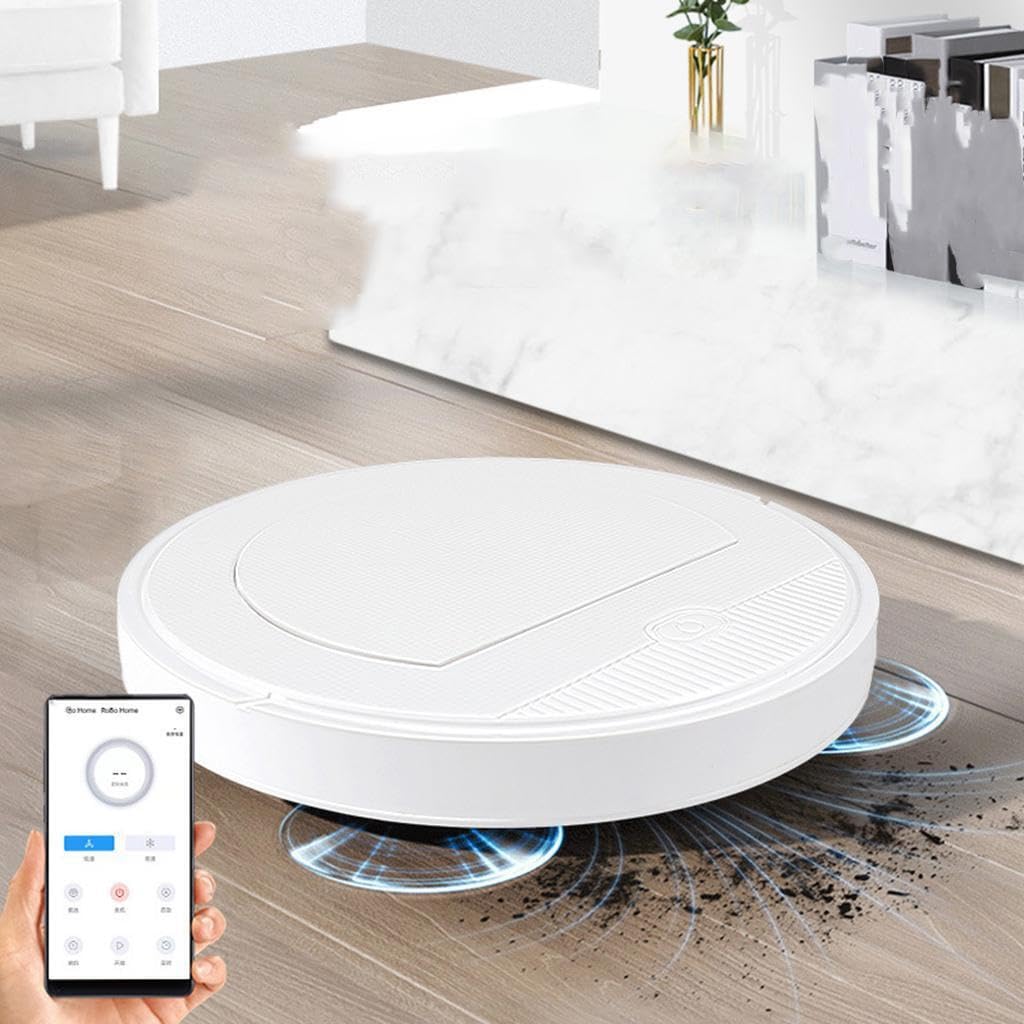 ALCXAZS Versatile Robotic Vacuum Cleaner Smart Floor Sweeper with Drag Sweep Suction and Mopping Abilities