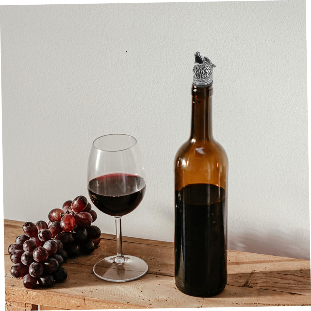 2pcs Wolf Head Wine Tool Creative Wine Pourer Spout Zinc Alloy Cap Liquor Spouts Home Bar Accessory