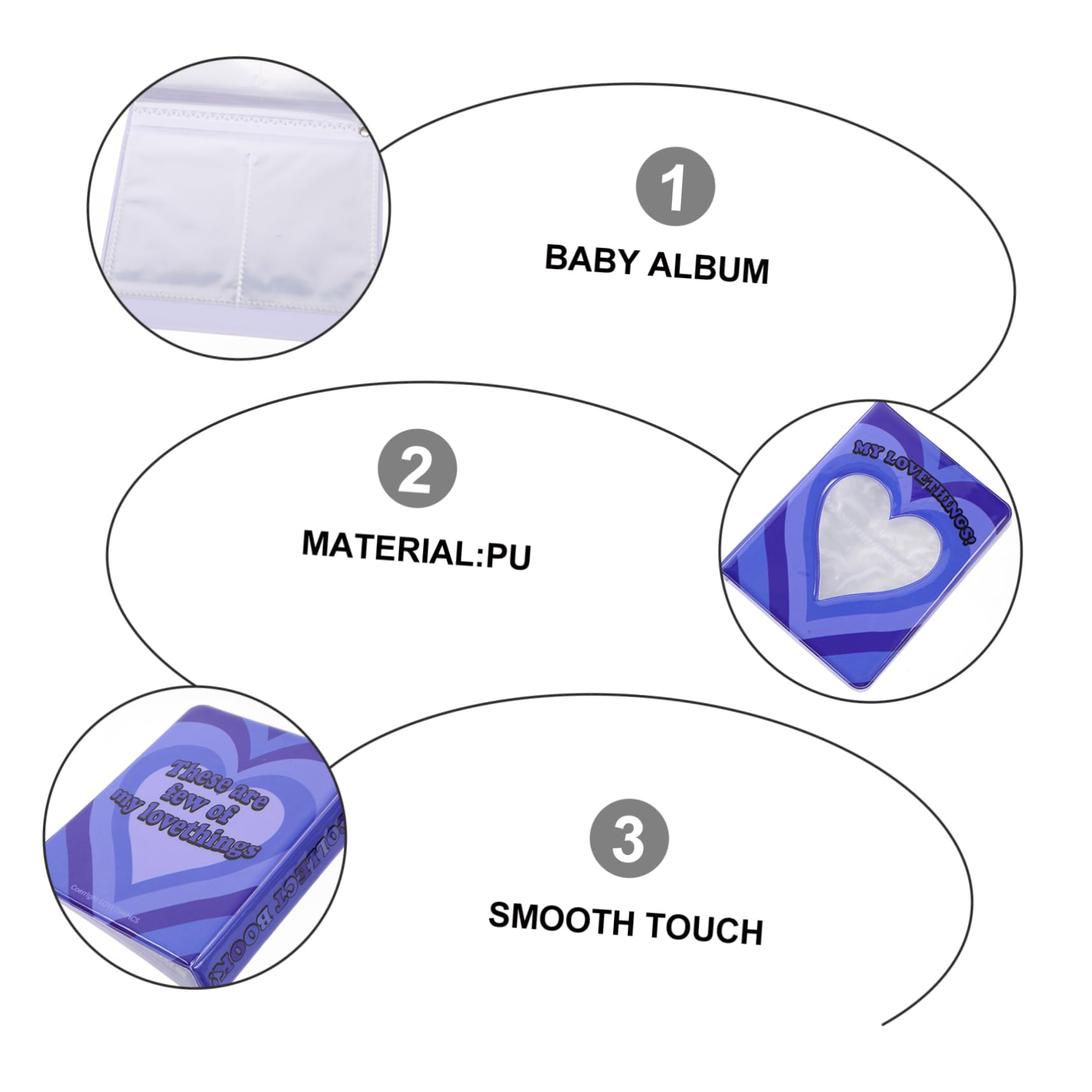 Happyyami Mini Book Photo Card Holder Wedding Mini Photo Album Keychain for Family Friends