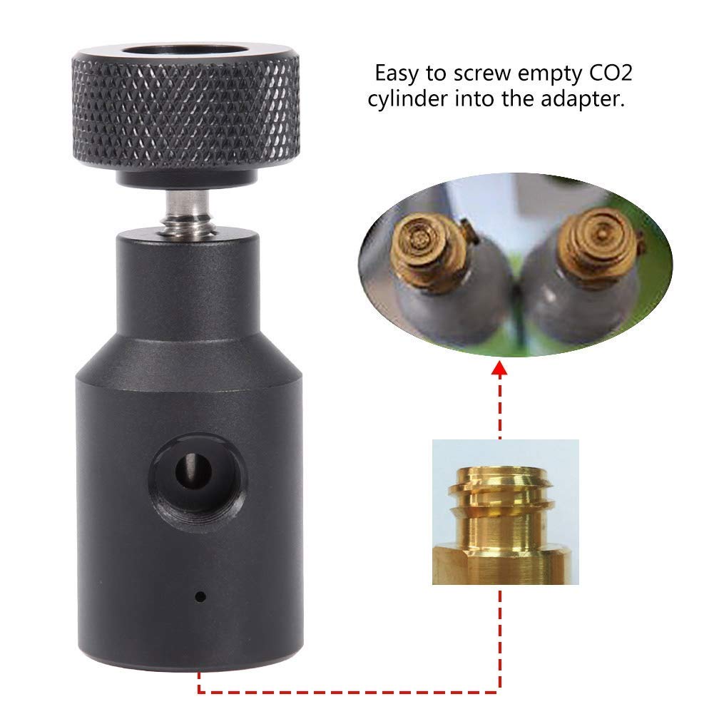 Yosoo CO2 Carbonator Refill Adapter,Cylinder On/Off,Have One 1/8npt Threaded Port,Fits for 21 x 4 CO2 Thread