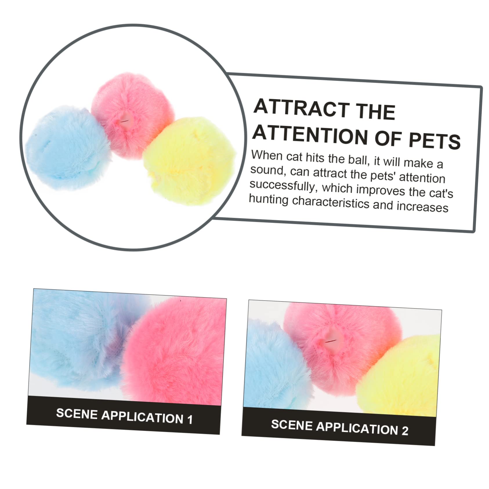 SUPVOX 9 Piezas De Juguetes De Peluche para Mascotas Juguetes De Bolas para Gatos Bolas Chirriantes para Mascotas Juguete para Gatitos con De Felpa Juguete para La Dentición