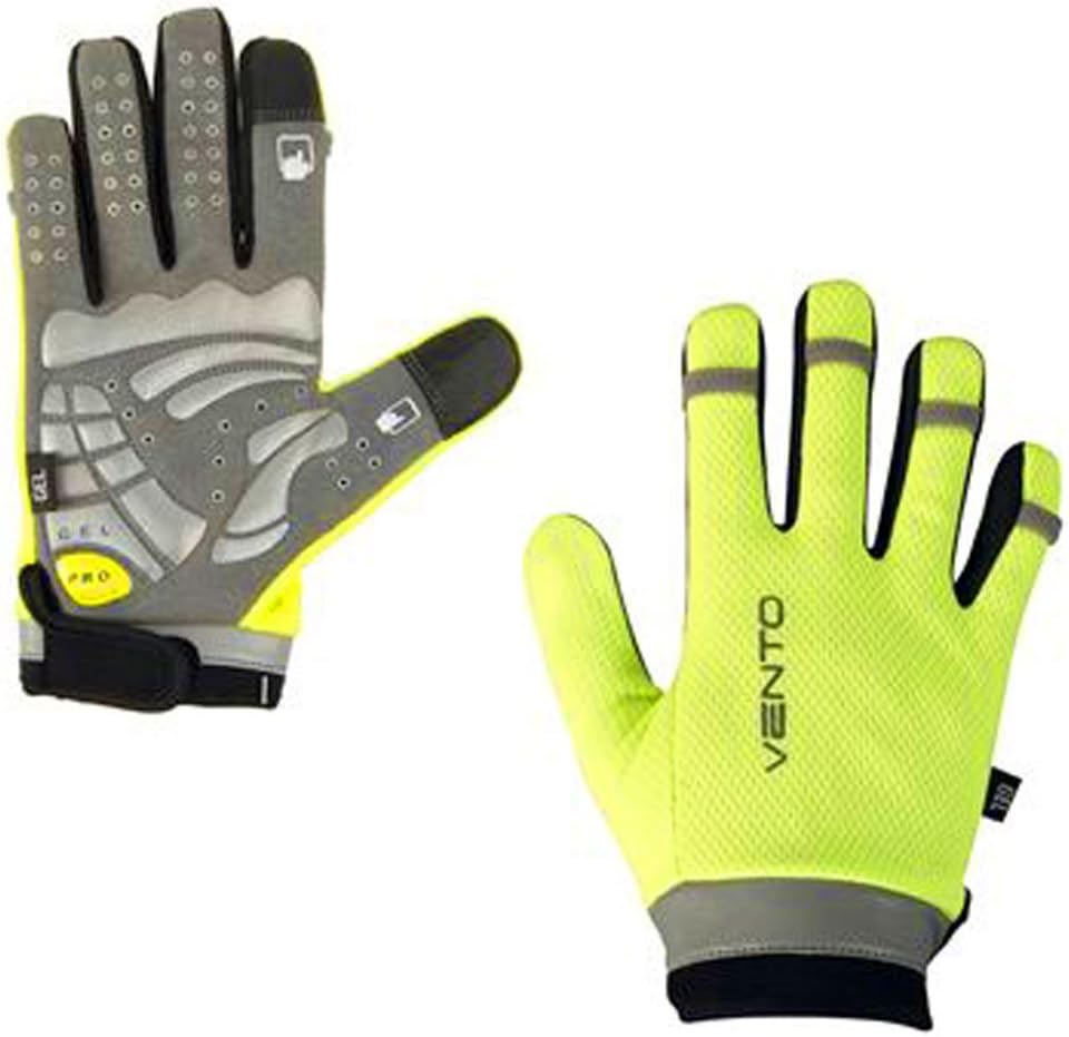 M-Wave Unisex's Secure Gel Bicycle Gloves, Yellow, Small