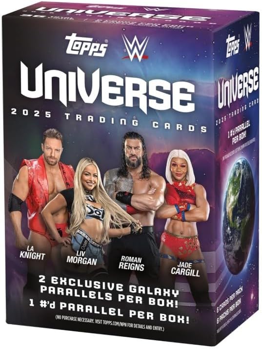 2025 Topps Universe WWE Sealed Blaster Value Box (1 Numbered And 2 Exclusive Gallery Cards Per Box)